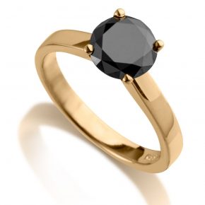 טבעת יהלום שחור 1.50 קראט