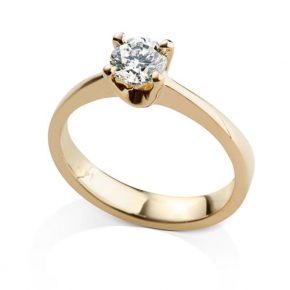 טבעת אירוסין זהב צהוב קלאסית