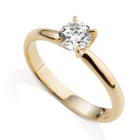 טבעת אירוסין  בזהב צהוב