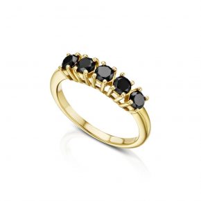 טבעת יהלומים שחורים AJR5075