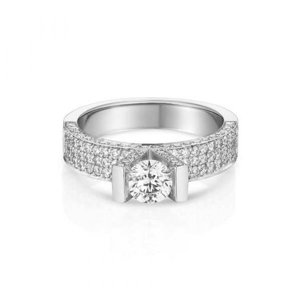 טבעת אירוסין 125 יהלומים