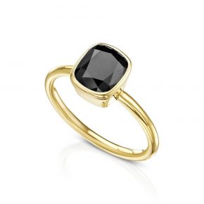 טבעת קושן יהלום שחור AJ5270
