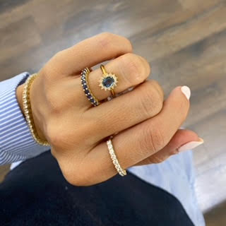 טבעת אבני ספיר AJR5220