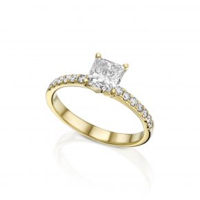 טבעת יהלום פרינסס מרובע דגם 5378