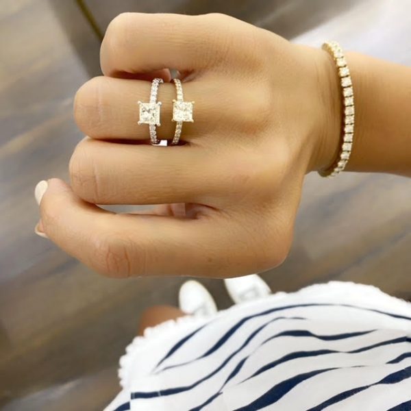טבעת יהלום פרינסס